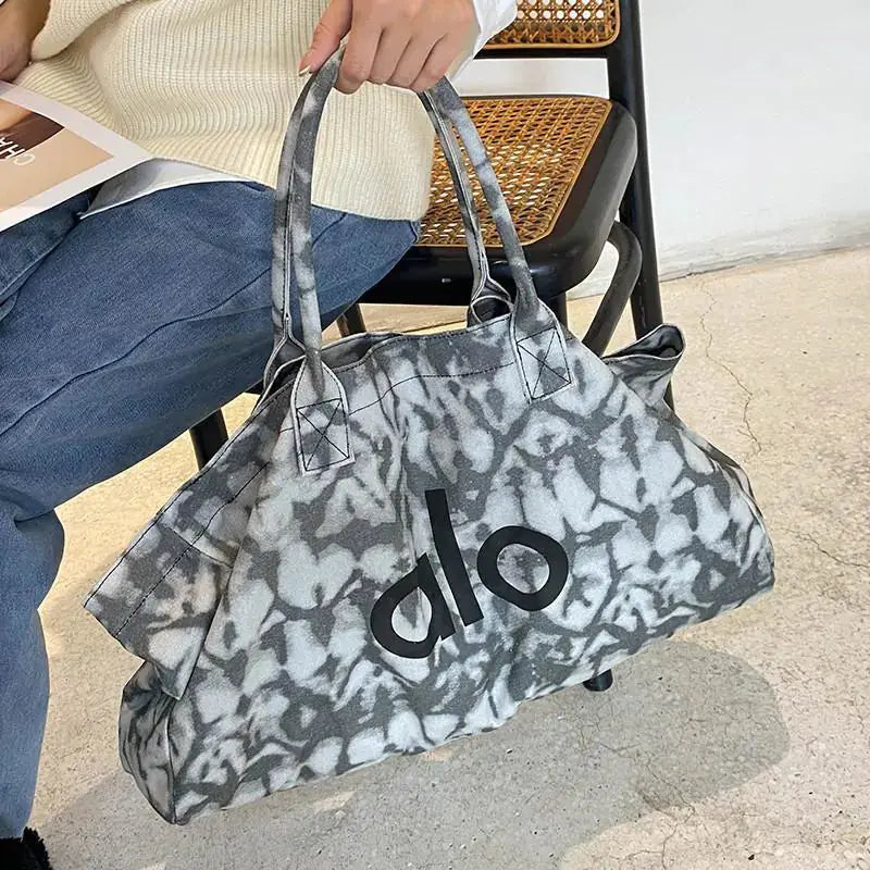 Alo Yoga Canvas Shoulder Bag for Gym and Shopping