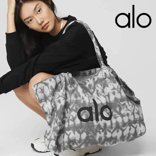 Alo Yoga Canvas Shoulder Bag for Gym and Shopping